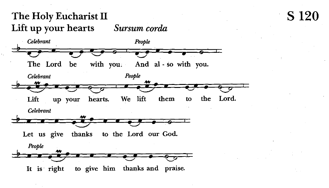 S 120, sung Sursum Corda responses