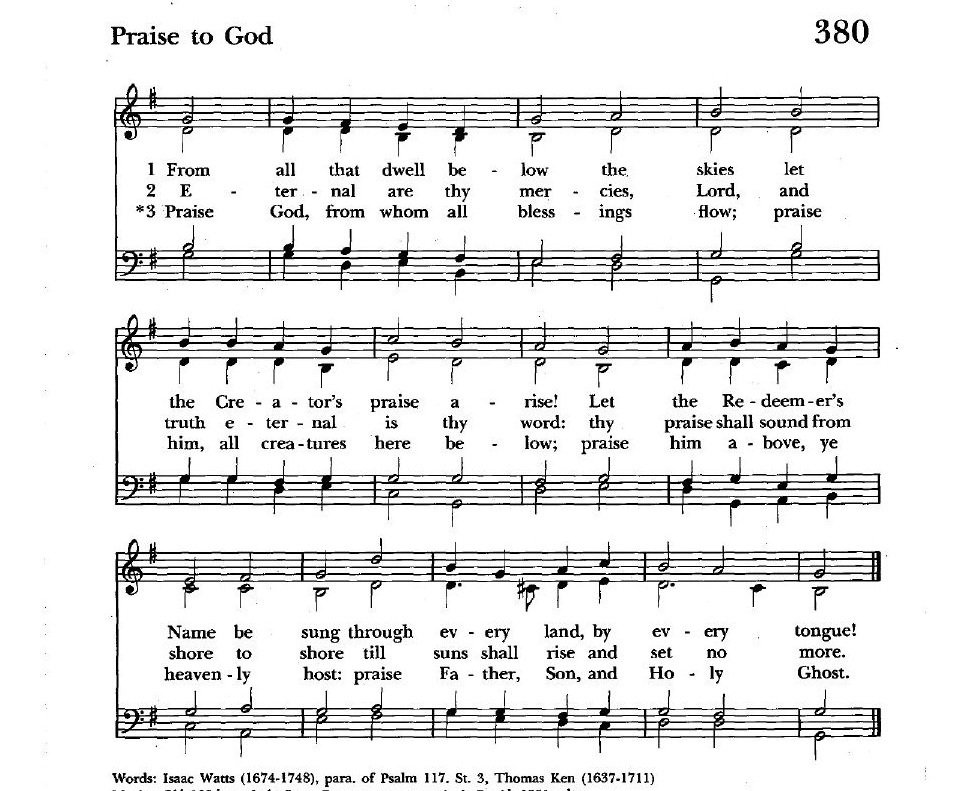 Doxology, Hymn 380, verse 3