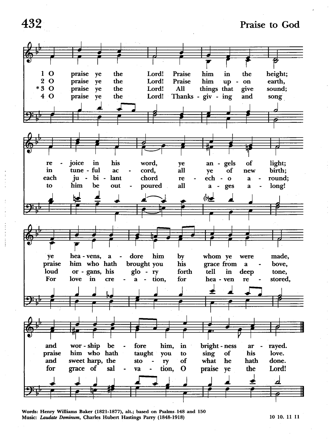 Hymn 432, music and verses