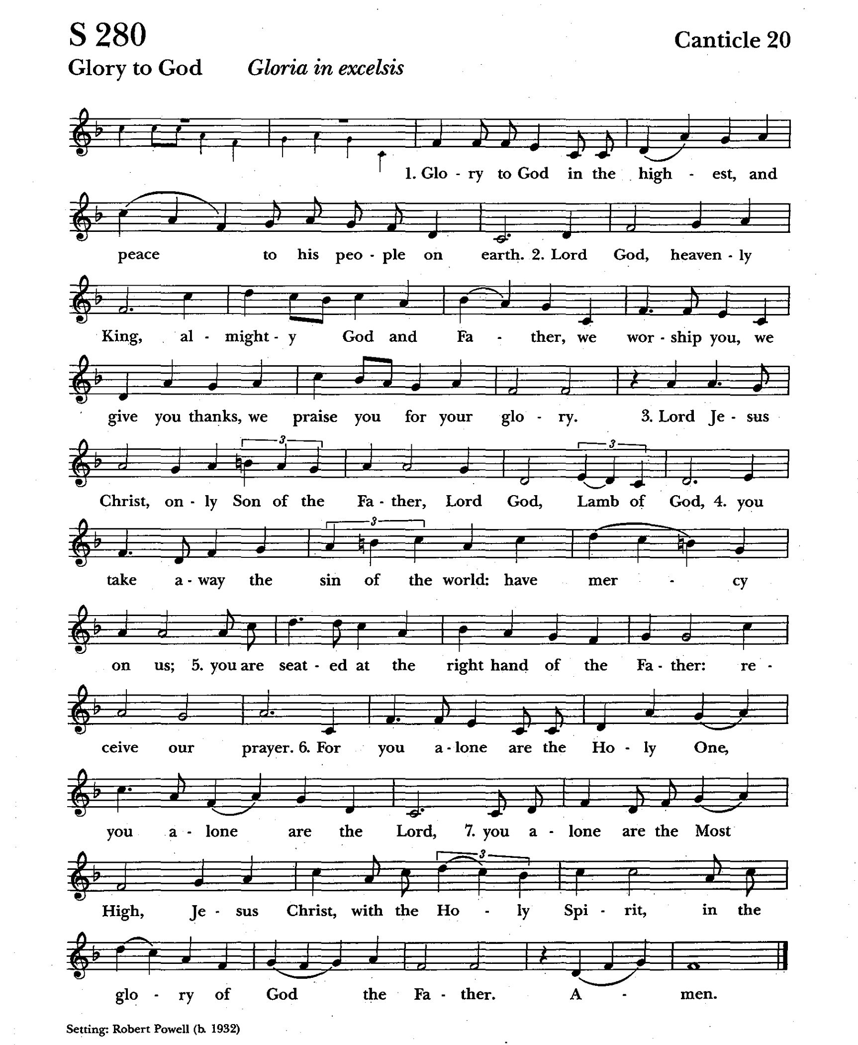 Hymnal gloria